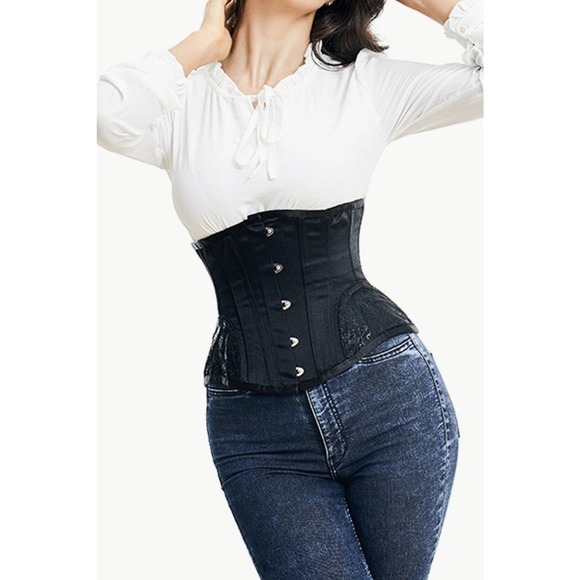 Jacquard Panel Under-Bust Corset XXS to 3XL - Picture 4 of 5